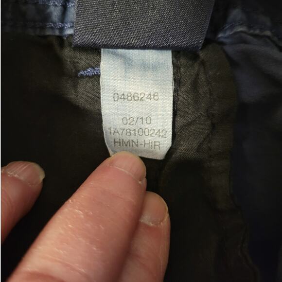 Y2K Blue Tie Dye Cargo Pants Roll Tab Hem Cropped Outdoors Hiking gorpcore - Picture 9 of 11